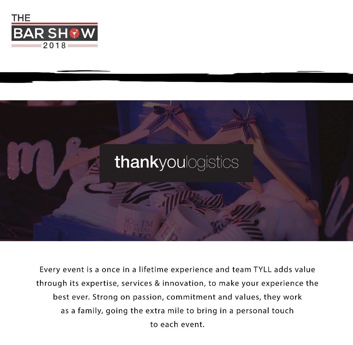 TheBarShow2018's tweet photo. TYLL manages weddings with the sole vision of making your wedding an event to remember for a lifetime.
Your professional gesture in reaching out invites and receiving the guests at #TheBarShow2018 is certainly going to be a memorable hospitality experience for all of them. https://t.co/GdncEO2qir