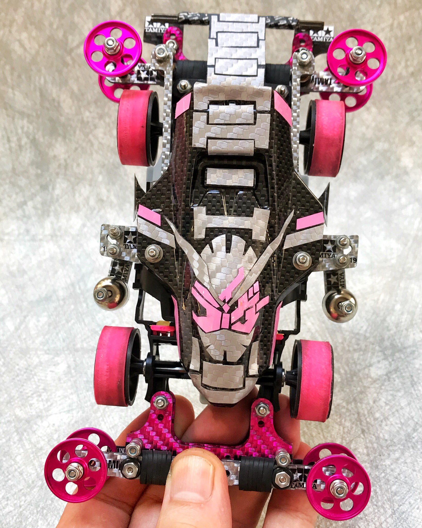 ■激レア　ミニ四駆　完成品　加工　アバンテ　仮面ライダーダブル　ヒート・メタル風 □激レア ミニ四駆 完成品 加工 アバンテ 仮面ライダーダブル