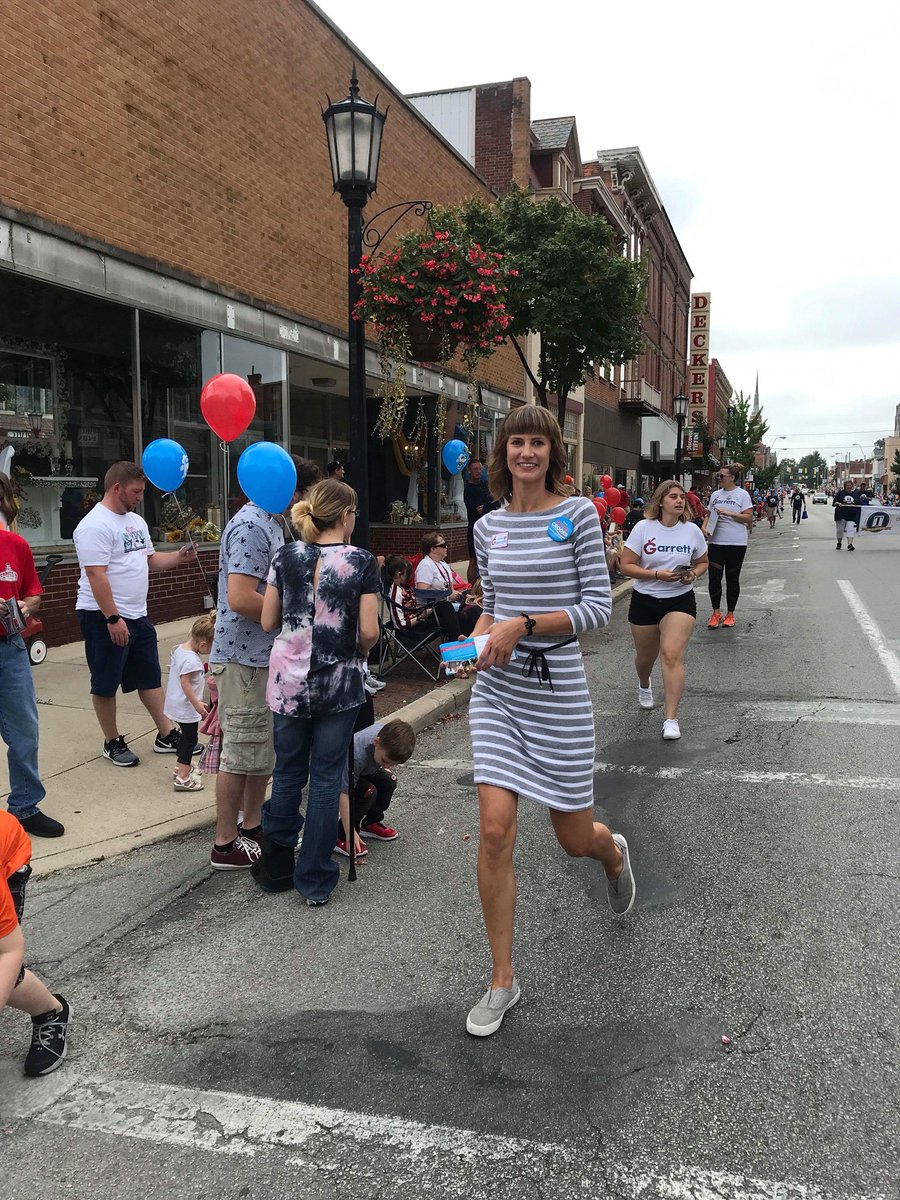 RachelforOhio's tweet photo. The #GetRachelElected team & I had a blast walking with @Janet4OH in Tiffin’s Heritage Festival parade! The weekend wouldn’t be complete without also knocking on doors & handing out yard signs. 50 days ‘til #Election2018! #OHDems #SundayMorning #SundayFunday #SundayMotivation https://t.co/EngJNbVrUE