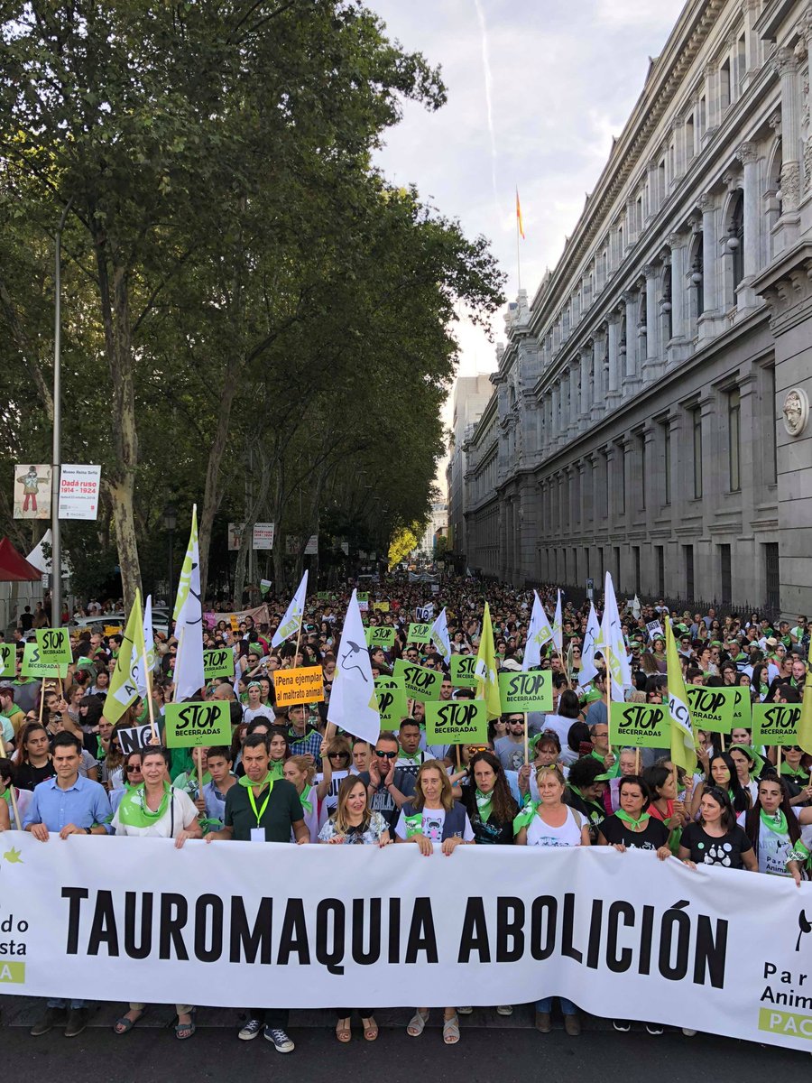 PartidoPACMA's tweet photo. ¡Gracias por hacer la movilización más masiva de la historia por los animales! ¡Hemos desbordado el centro de Madrid de ilusión y esperanza para los animales! 💚 #MisiónAbolición https://t.co/klilbFy2Q5