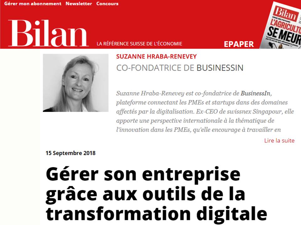 BusinessIn_ch's tweet photo. Découvrez le blog dans @bilanmagazine inspirant les #PMEs à entamer le virage #digital dans la #gestion d'entreprise en adoptant des #solutions  proposées par les #startups - à retrouver à notre event #Management4.0 du 25 septembre.
https://t.co/qMXjQRSEUV
https://t.co/dUrRQSPXhK https://t.co/UdY7fvE9LV