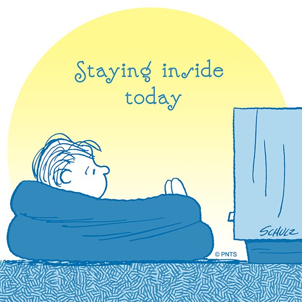 Snoopy's tweet photo. It's an indoor kind of day. https://t.co/4YVcIzU3cd
