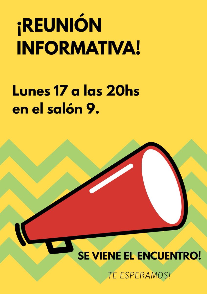 🚨Se viene el encuentro regional de estudiantes🚨

👉🏻Mañana a las 20 hs te esperamos en el salón 9 del Cenur para una reunión informativa 📌