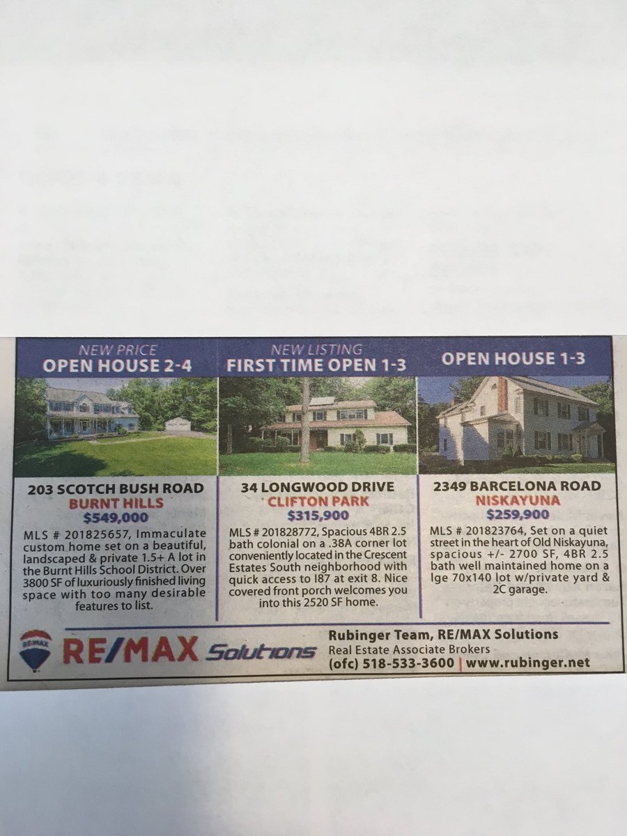 Come visit me at 2349 Barcelona Road in Niskayuna today for an open house.