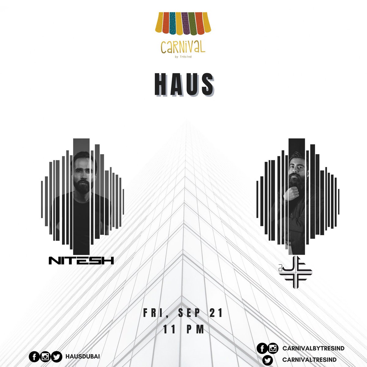 DjJeffDxb's tweet photo. Bringing in the 2nd edition of  @hausdubai to @carnivaltresind this Friday night! @NiteshLakhiani #hausatcarnival #DubaiNightlife https://t.co/09DjSDBQrS