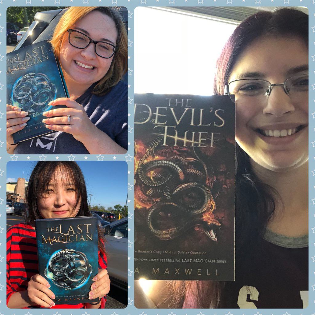 BiblioStacks's tweet photo. I finally had the chance to gift 2 hardcovers of The Last Magician by @LisaMaxwellYA to my best friends! And I can’t wait to start the sequel, The Devil’s Thief, coming to stores 10/9/18! #devilsthief @justintime2989 @ACOCoffeeNBooks 

https://t.co/4PNzF5hkp9 https://t.co/rr82FKFJl4