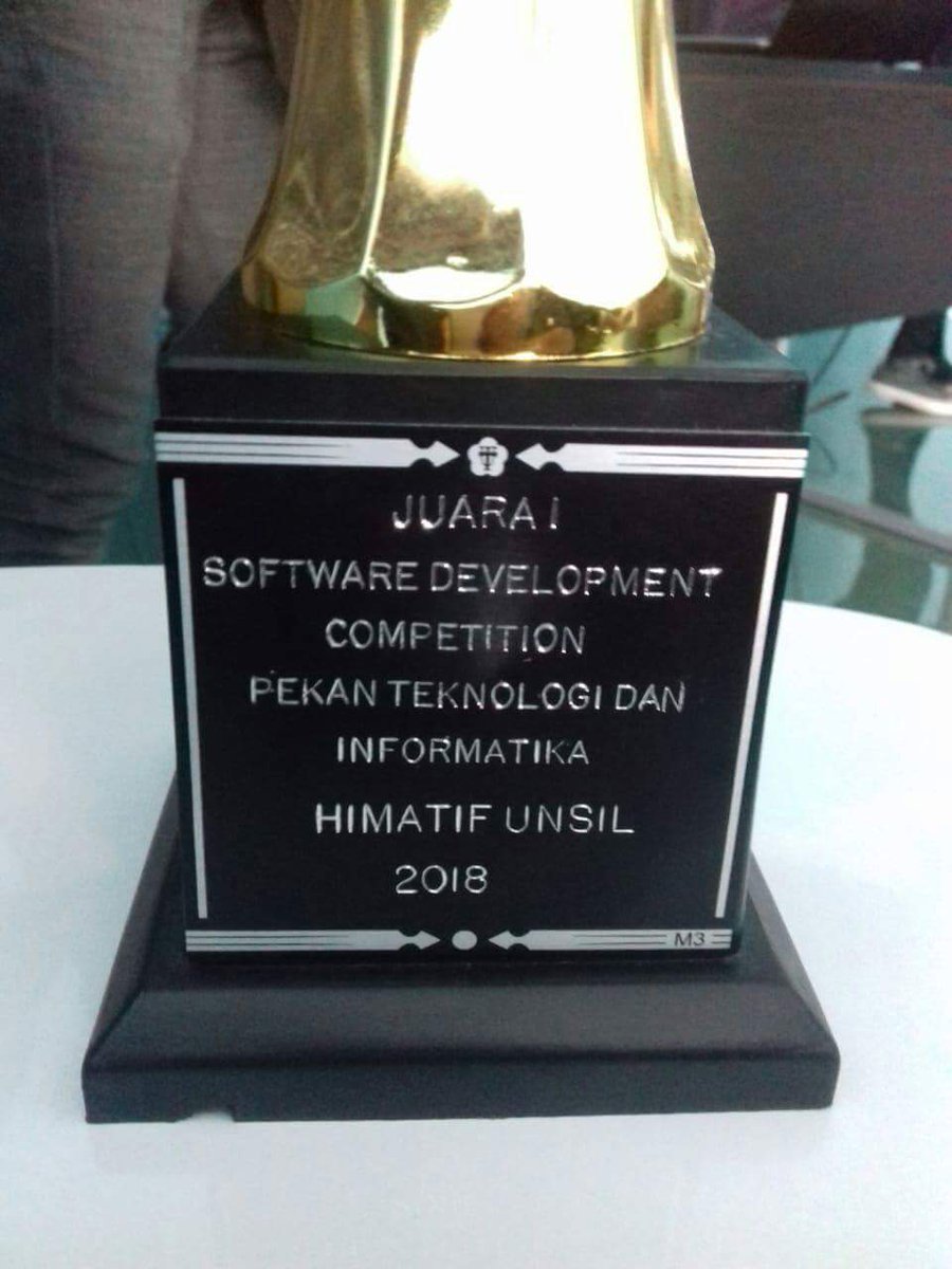 himatifubp's tweet photo. Selamat kepada rekan - rekan Himatif  yang telah mendapatkan juara 1 untuk Software Development Competition Di Universitas Siliwangi Tasikmalaya.

Semoga kedepannya  UBP Karawang menjadi  Universitas yang lebih baik.

#Himatif2018
#Kominfo2018
#Bergeraktanpasuara
#Salamcoding https://t.co/9jFz5rVNWp