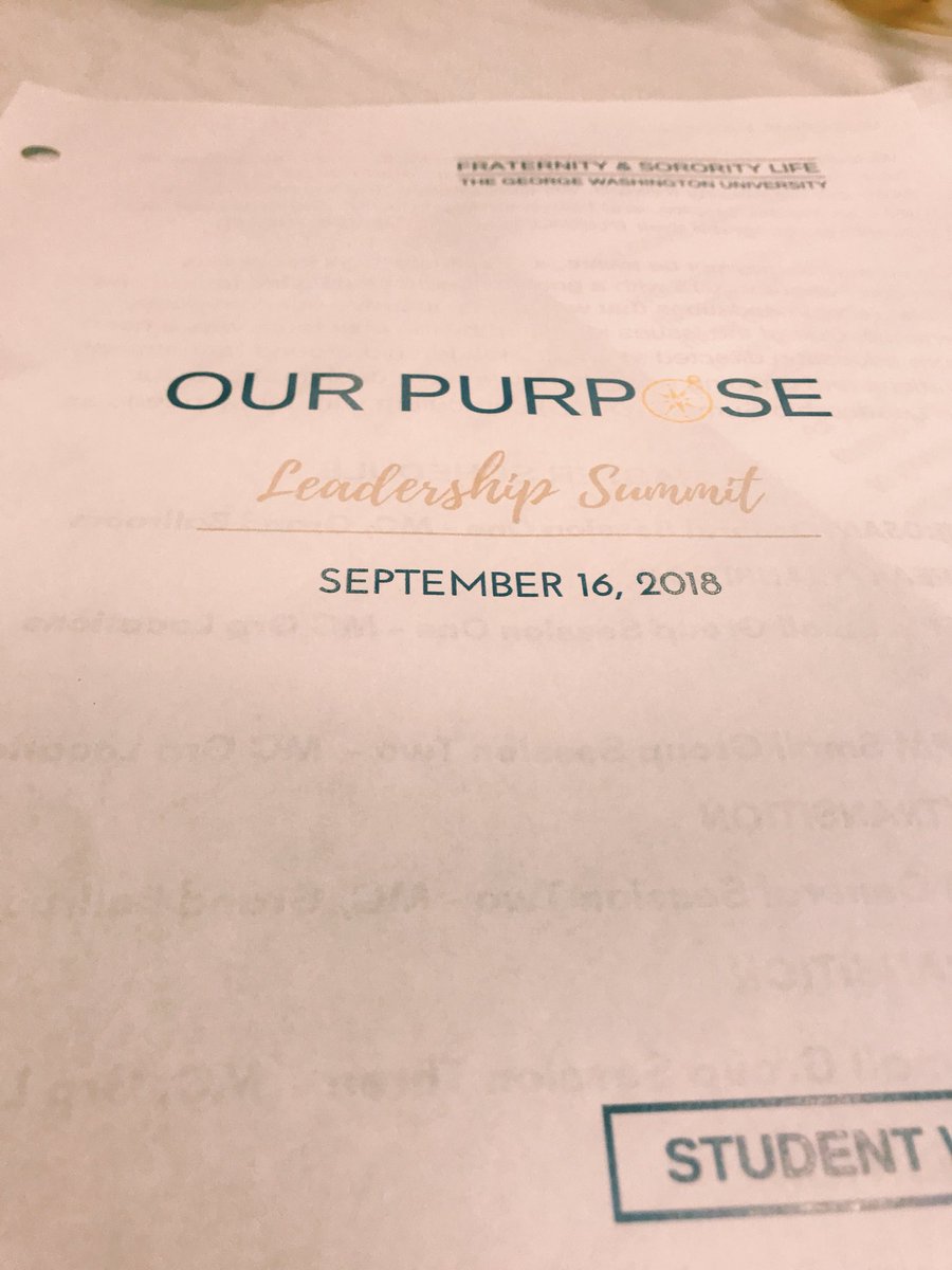 Pi Phi is ready for #OurPurpose18! Thank you @GW_CSE for creating an environment to discuss our purpose as Greek organizations. #GW_OPLS18 #OurPurpose18