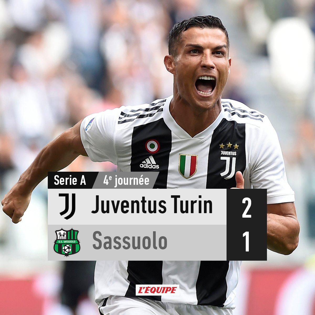 Léquipe On Twitter La Juventus Turin Bat Sassuolo 2 1 En