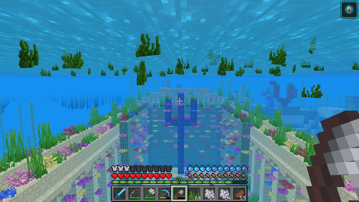 はじめ人間オクタゴン 海草もウハウハ D ぐへへ マインクラフト マイクラ 海草無限施設