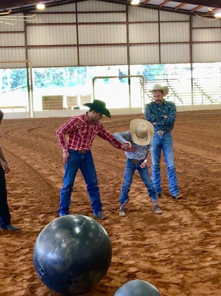 Morning work at the Bull Riding Clinic in Tyler, TX #makingchampions <a href="/WranglerNetwork/">Wrangler Western</a> <a href="/MonsterEnergy/">Monster Energy</a> @Priefert_MFG