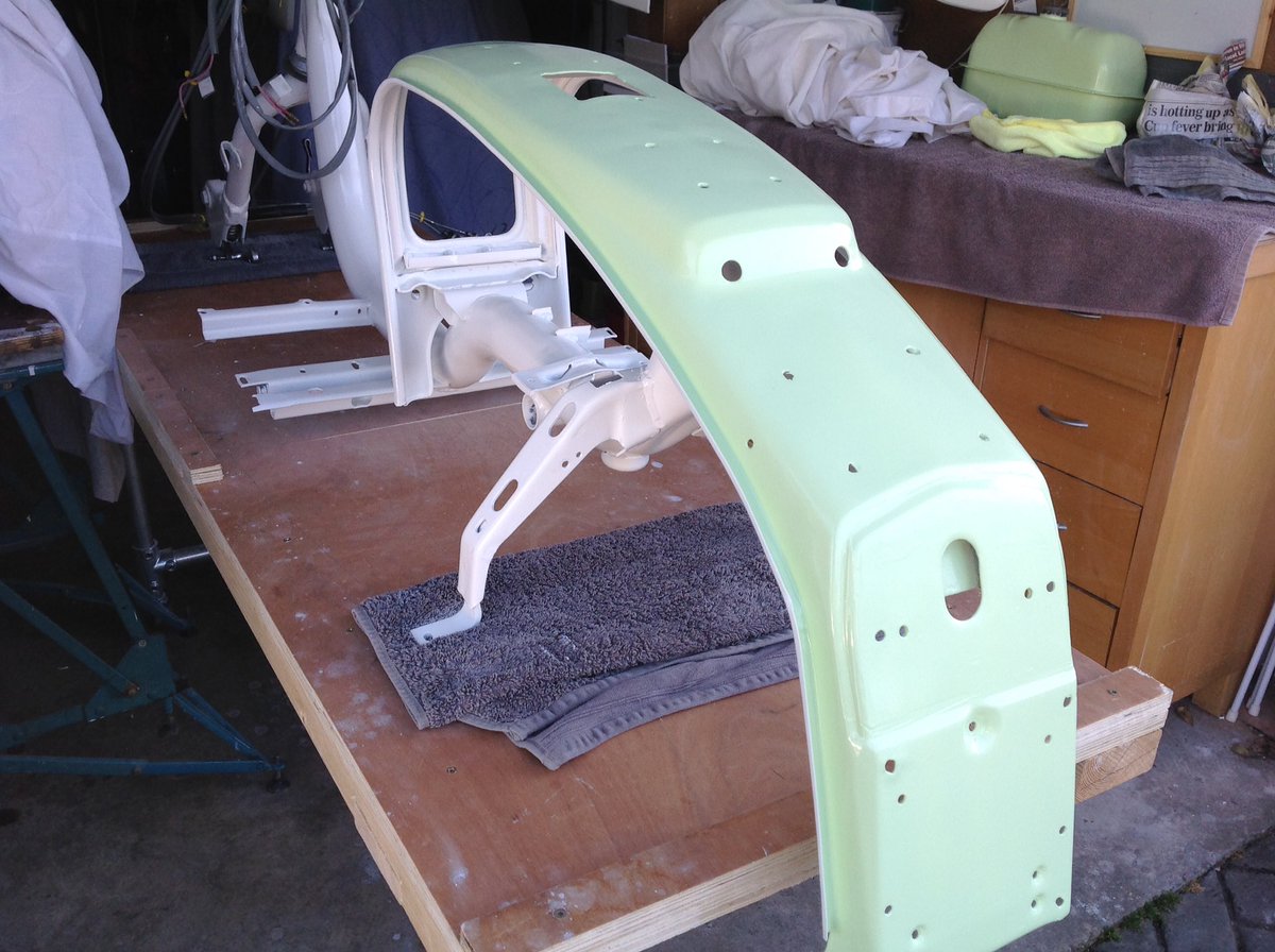 Pretty pleased with the spray job, not bad for an amateur.....gazebo spray booth in the back garden