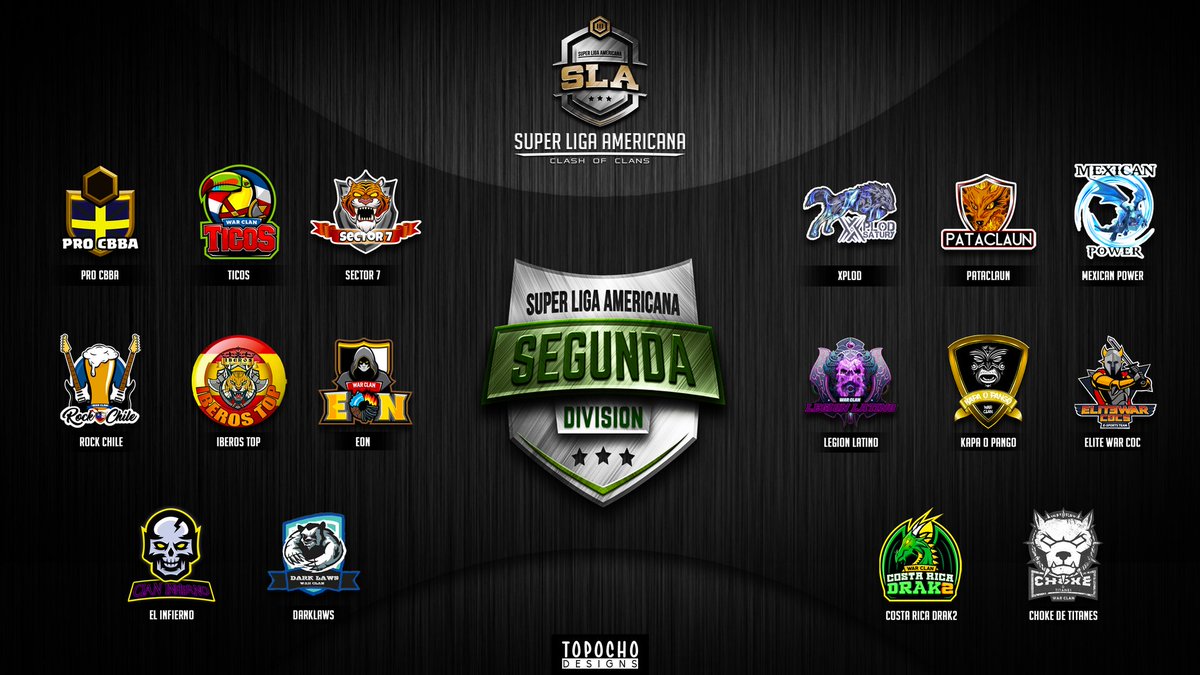 Os presentamos los clanes participantes de la segunda división.

Gracias a todos por vuestra participación y deseamos que lo paséis muy bien.