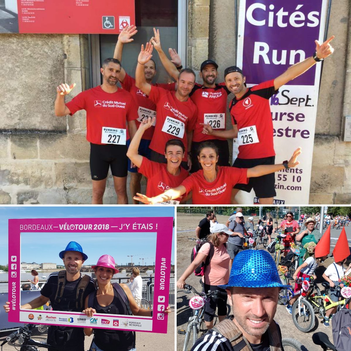 Superbe Journée Sportive by  <a href="/JaimeCMArkea/">.</a> avec le Cité Run 10km et le #Velotour Bordeaux 38km de ballade merci le challenge mobilité <a href="/CMSudOuest/">CMSudOuest</a> 👍à la semaine prochaine pour le vélo taf lors de la semaine de la mobilité !!