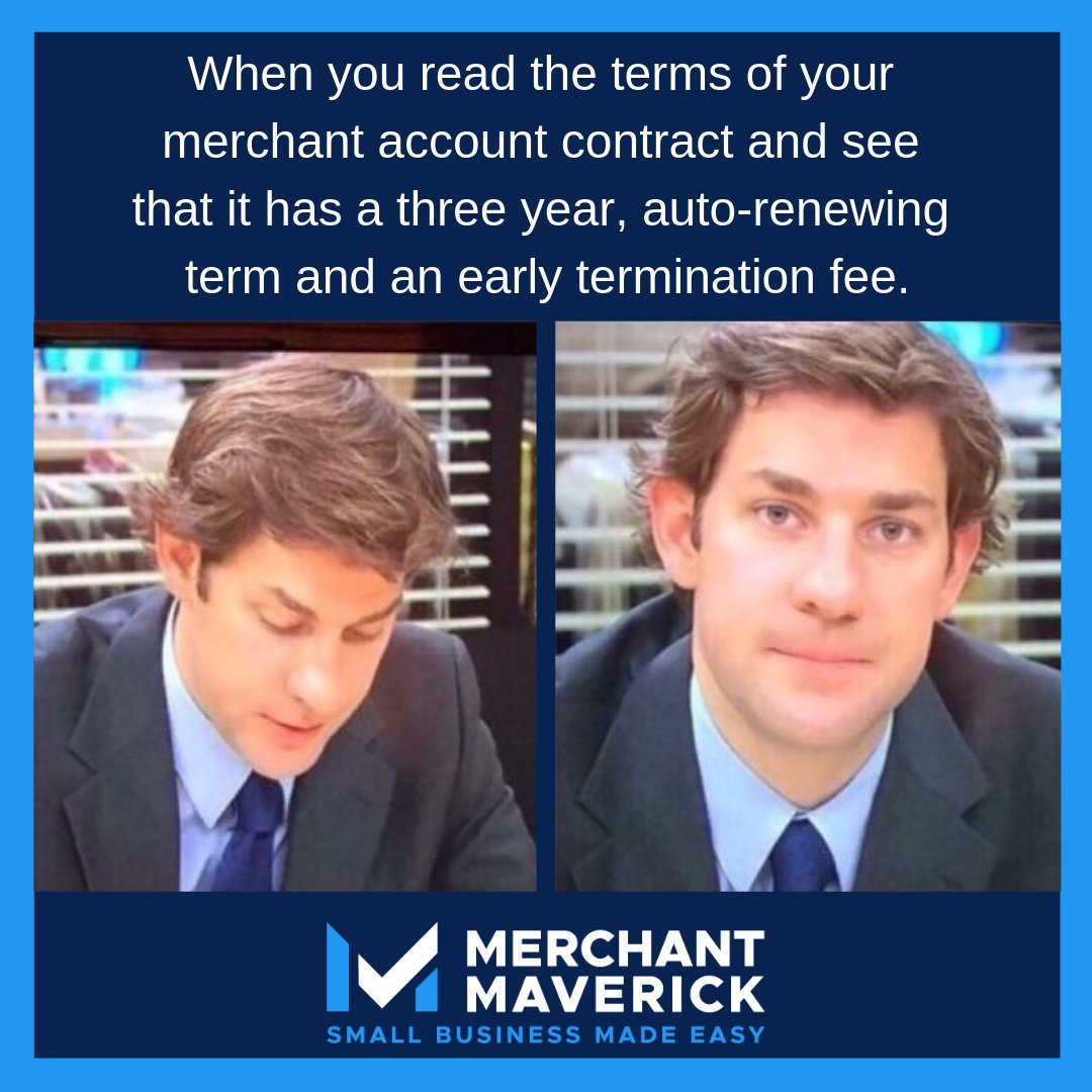 merchantmav's tweet photo. The devil's in the details. We can help you learn what to look for in a merchant account provider and how to negotiate your contract. https://t.co/gCgdp6LDwq

#MerchantMaverick #SmallBusinessMadeEasy #reviews #ratings #comparisons #merchantaccounts  #smallbusinessadvice #SMB https://t.co/SMARWTyS6d