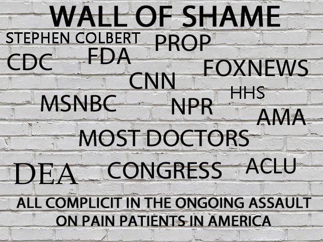 ravensspirit68's tweet photo. @colbertlateshow @StephenAtHome Sadly, Colbert made the wall of shame.
I'm requesting sir, you respond to Bill Murphy's letter, publicly, on the show.
Added @HHSGov too as they obviously have no intention of helping us. π
#chronicpain #shareourpain #screamlouder #onevoice360 https://t.co/0xfUB3NLDp