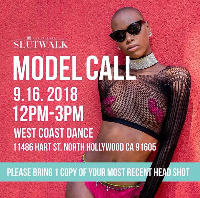 1 pic. Don’t forget, Today! I’m having a model call at 12pm and dance audition at 3pm for my annual SlutWalk