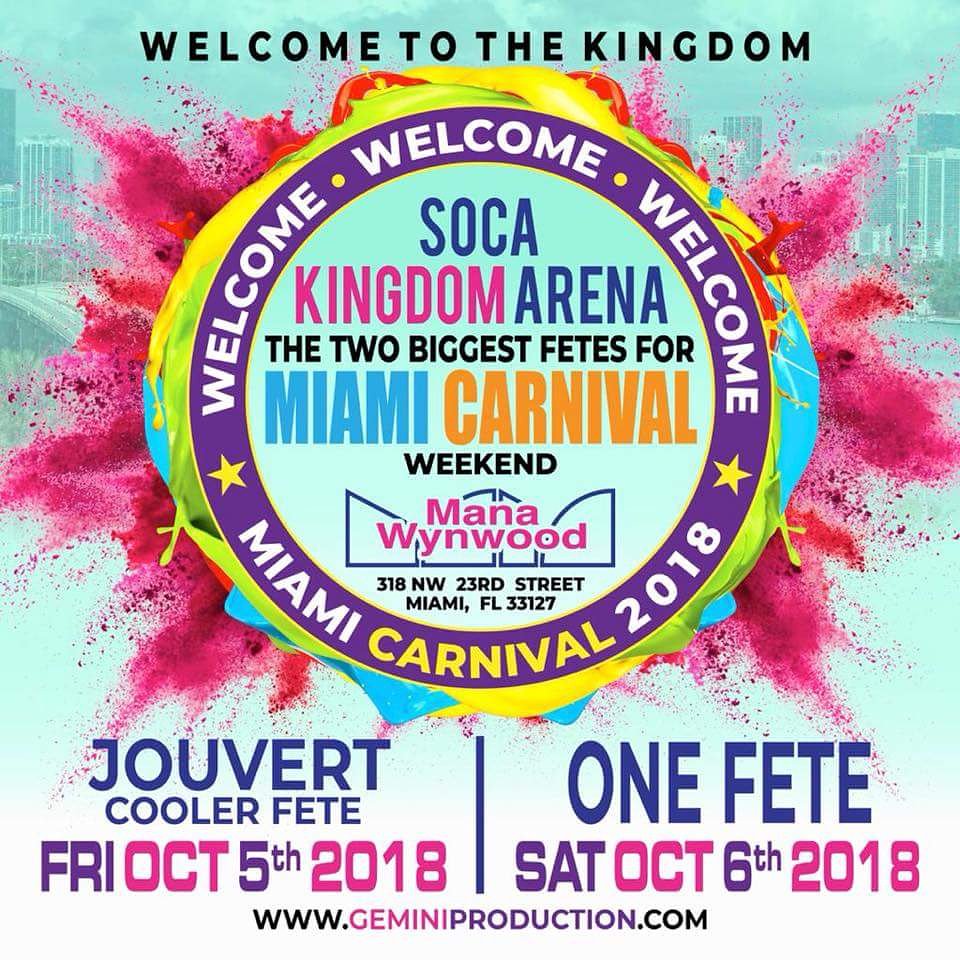 Geminiprod's tweet photo. 🎤THE SOCA KINGDOM 🎤
#TheBiggestMiamiCarnivalFetes🔥🔥
#JouvertCoolerFete‼️
#OneFete‼️ https://t.co/WrplrwpcsH