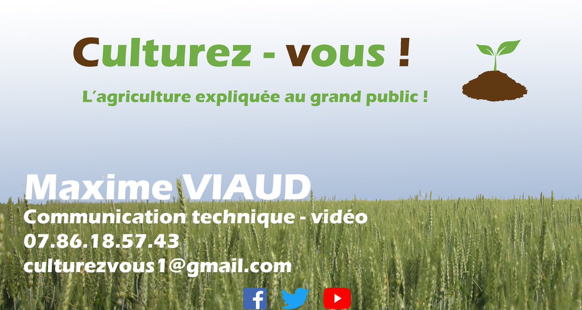 Ça y est le projet Culturez - Vous ! (@VousCulturez) est officiellement lancé ! Partagez et abonnez vous vite ! On est aussi sur Facebook et YouTube ! #agriculture #cultivonslavenir @Fragritwittos @gilles_vk @GuyotVincent02 @d_forge