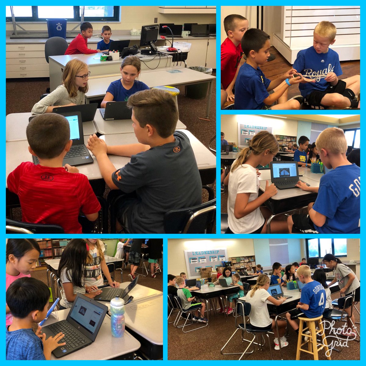 kathy_scholer's tweet photo. Our leadership buddies guided us through making Google Slides for the first time. #mrs.awe’sclassrocks https://t.co/JQQY2FJzyq