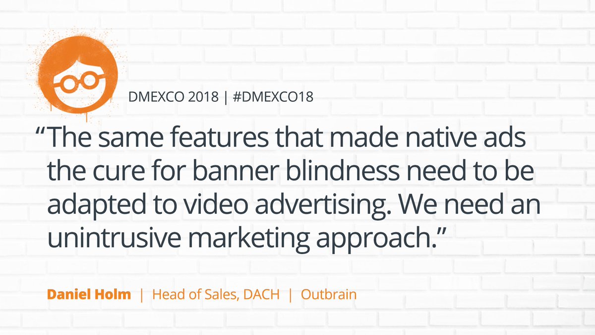 Video ads don't have to be intrusive! Daniel Holm, our Head of Sales, DACH, provided great #thoughtleadership about this during #DMEXCO18!

BTW, Outbrain's FOCUS Click-to-Watch solution was created with this brainy thinking in mind! Learn more today: outbra.in/2QsAUcA