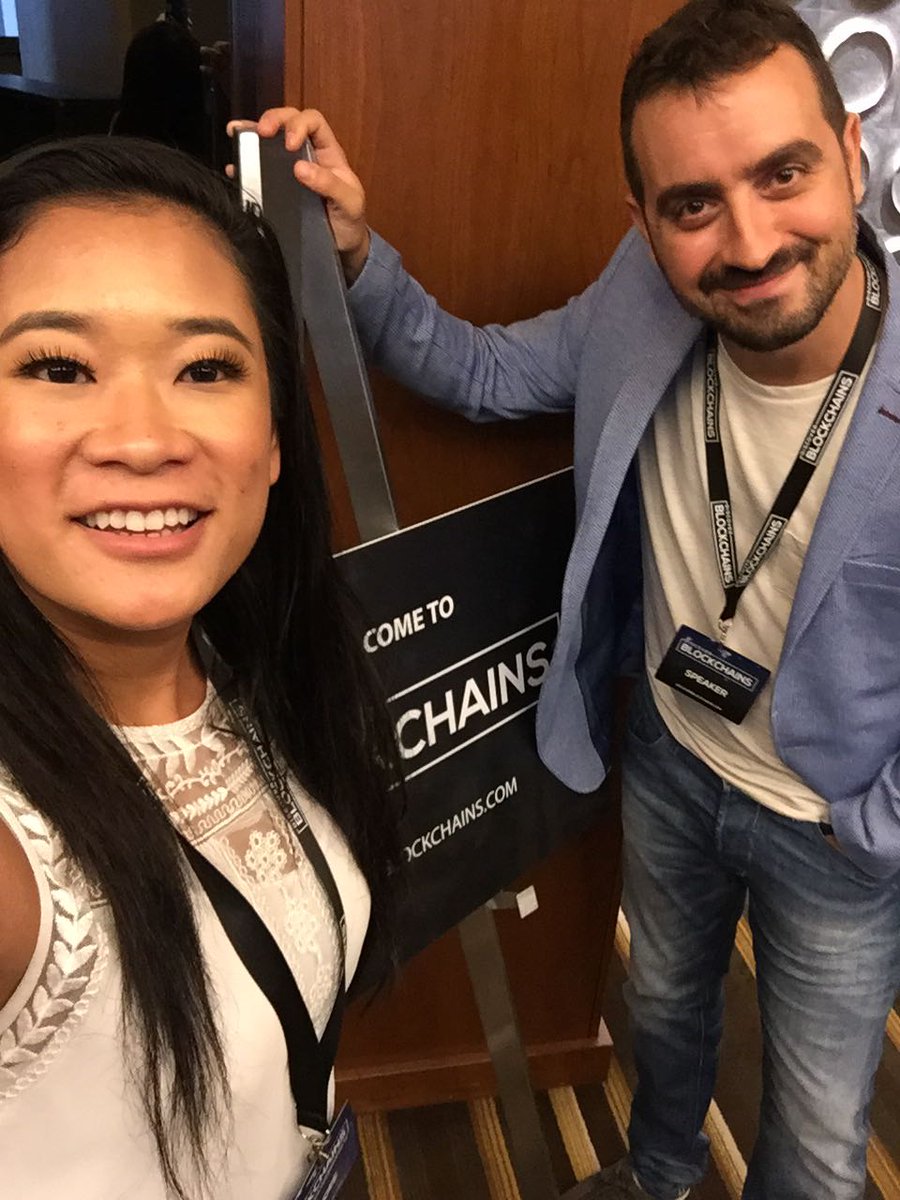 Here at #DiscoverBlockchains after all the speeches are done, we are hanging out and talking about crypto with @hellokaseywin! Make sure to catch my interview on the Cryptocurrency Market channel on YouTube!