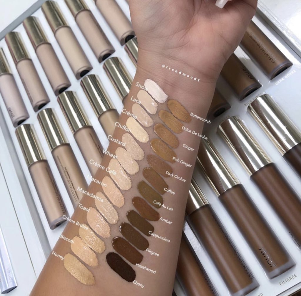 Trendmood on Twitter: "Are you ready for this?! 🚨💛 #Swatches @jouercosmetics NEW! Essential Coverage Liquid #CONCEALERS 🙌🏻🙌🏼🙌🏽🙌🏾🙌🏿 in 25 Shades!!! $22 each + Essential Precision Concealer Brush. Online ➡️ OCTOBER 2ND @