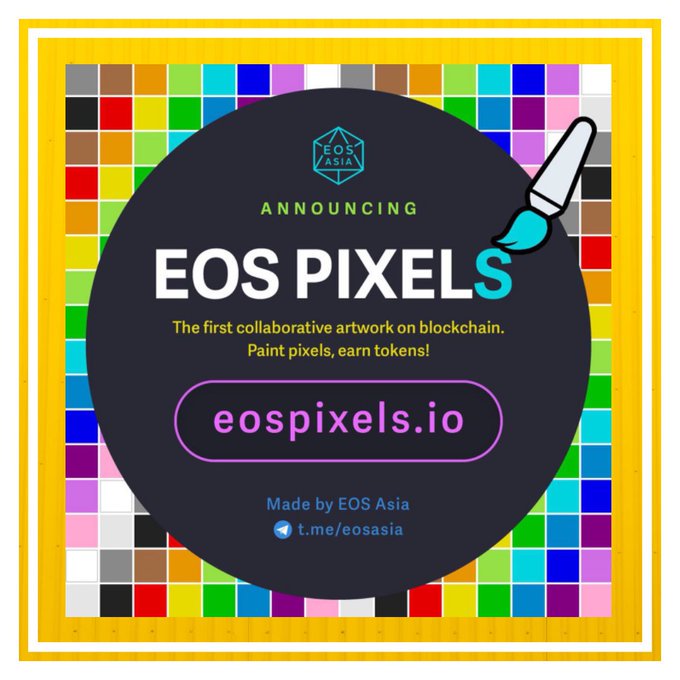 naijaactive1's tweet image. EOS News
It so exciting that EOS Asia will be announcing the launch of EOS Pixels next week This is kind of drawing Dapp be on mainnet
be a beta tester join Telegram group t.me/EOSAsia and say 
#beta
#pixeldapps
#EOSAsia
#dapps 
#eosio
@EOSAsia_one
@eosborne67