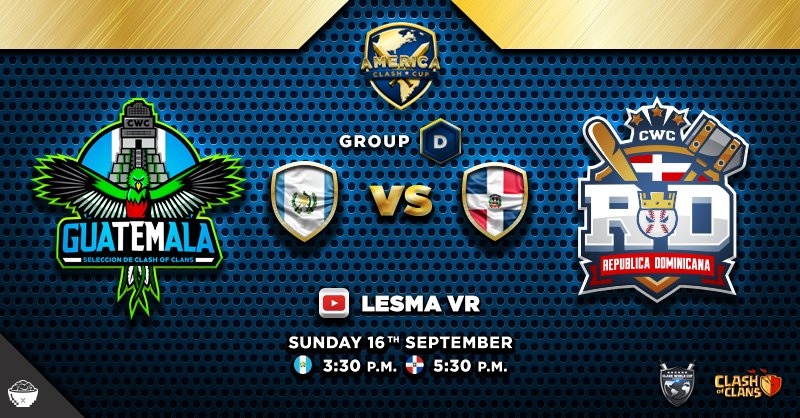 Vamos con nuestra segunda guerra en <a href="/AmClashCup/">America Clash Cup</a> !
Mucha suerte a los chicos de @Dominicana_CWC 
Sera una guerraza!
No te la pierdas!