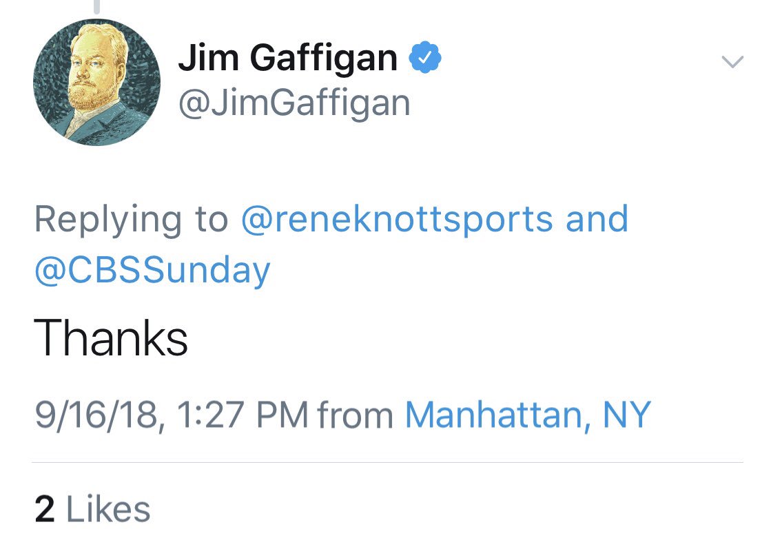 reneknottsports's tweet photo. What? A like from THE Jim Gaffigan! #DayMade #DroppinNames ๐ https://t.co/hinhKqBFUk