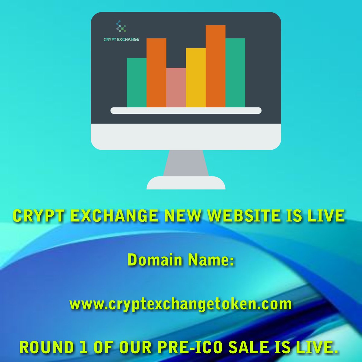 🔥GREAT NEWS🔥

CRYPT EXCHANGE NEW WEBSITE IS LIVE. 

WEBSITE DOMAIN:
cryptexchangetoken.com

🚀ROUND 1 OF OUR PRE-ICO SALE IS LIVE. 
VISIT OUR WEBSITE FOR  INFORMATION REGARDING OUR PRESALE..

#blockchain #cryptocurrency #PreICO #Crypto #CRYPT #selfdrops
#ICOs #token #token
