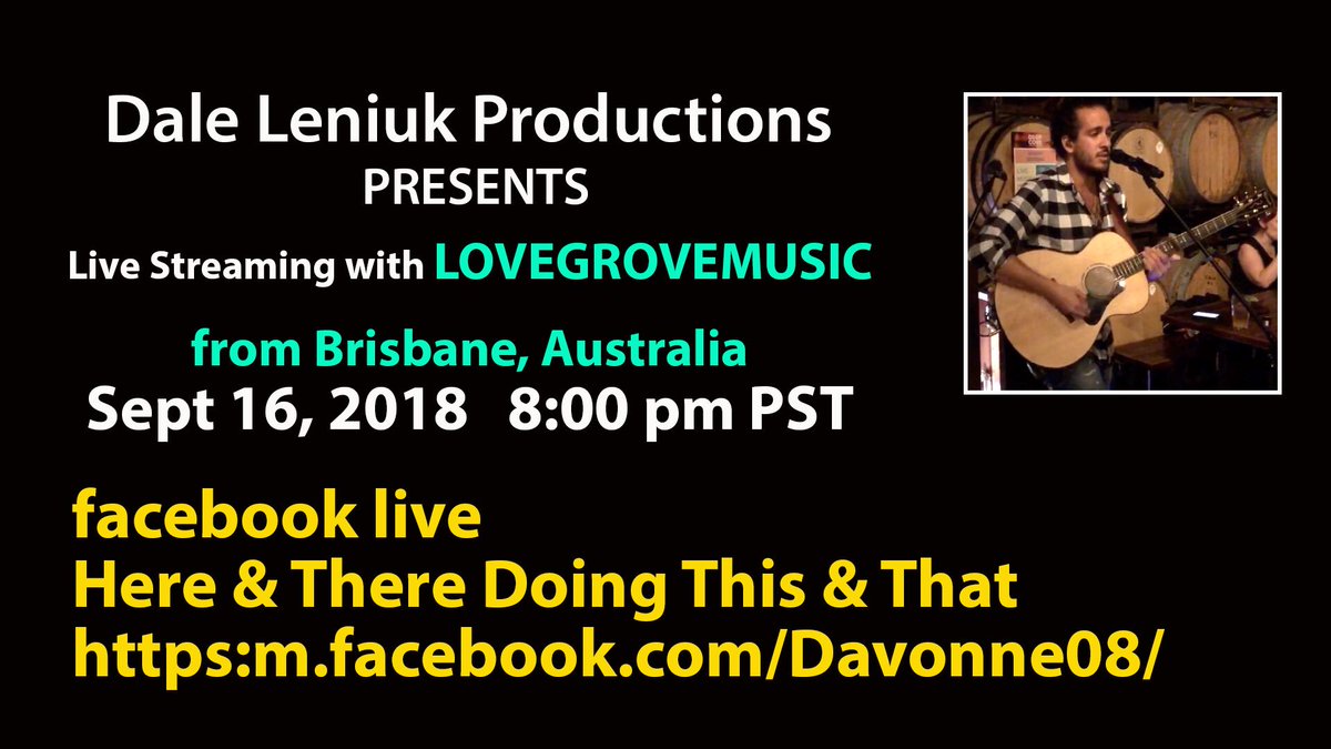 DLeniuk's tweet image. We are streaming a test set with LOVEGROVEMUSIC tonight at 8 pm PST. On Facebook live...