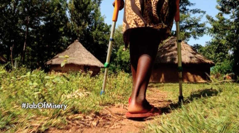 ntvkenya's tweet image. In 2015, 9-year-old Kate fell ill and was given malaria medication that left her partially paralysed on one side. Her parents returned her to hospital but were sent home and advised to apply hot compresses. #JabOfMisery