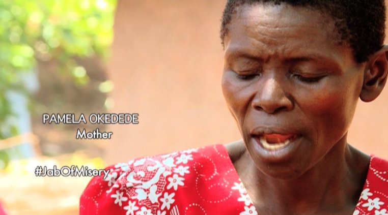 ntvkenya's tweet image. I feel the pain of a parent, I did not give birth to him in this state 
My child was injected and his leg got limp, I asked the doctor what was wrong, I was told to take my child outside to rest  - Pamela Okedede (Mother) #JabOfMisery