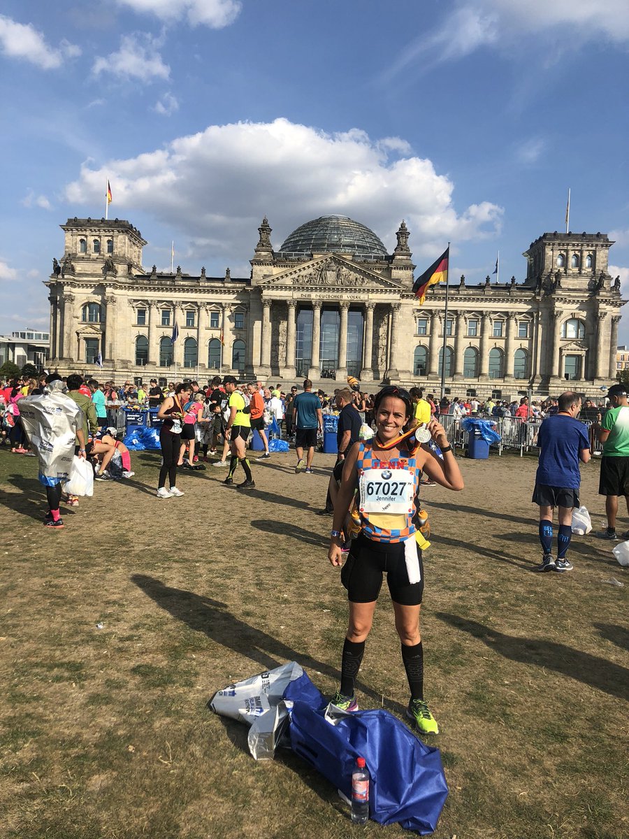 Great day today <a href="/berlinmarathon/">BMW BERLIN-MARATHON</a>! So happy with how the day turned out.  Off to Chicago in 3 weeks. #dontstopuntilyoureproud #girlslikeme <a href="/helpkids/">Boston Children's Hospital Trust</a>