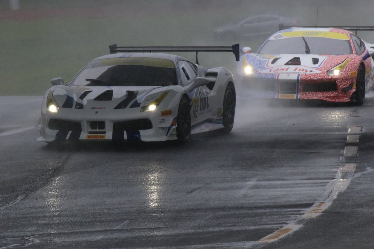 Sempsandy's tweet photo. #theartofracingimtherain .  Mark Fuller and car #142 from @Scuderia_Corsa take 2nd place in Coppa Shell Sunday race @RoadAtlanta . https://t.co/DrgXhkUnD7