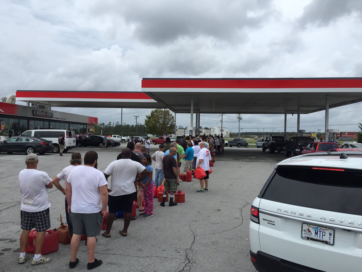 Gary McGrady on Twitter "Hours wait for gas. Jacksonville, NC. Some