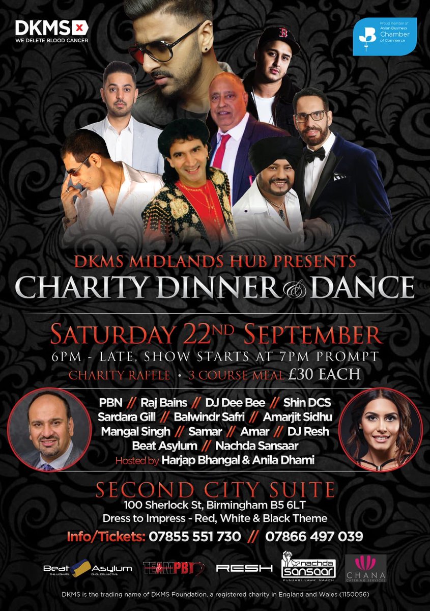 robbiechahal's tweet photo. 5 days to go, and tickets selling fast. Thanks to @adrianchiles & @markbolton for your support for our @DKMS_uk charity event.
See poster for info. ππ½ ππΌπΊπΌ
#BloodCancerAwarenessMonth #dkmsmidlandshub https://t.co/0Ojs78AgzJ