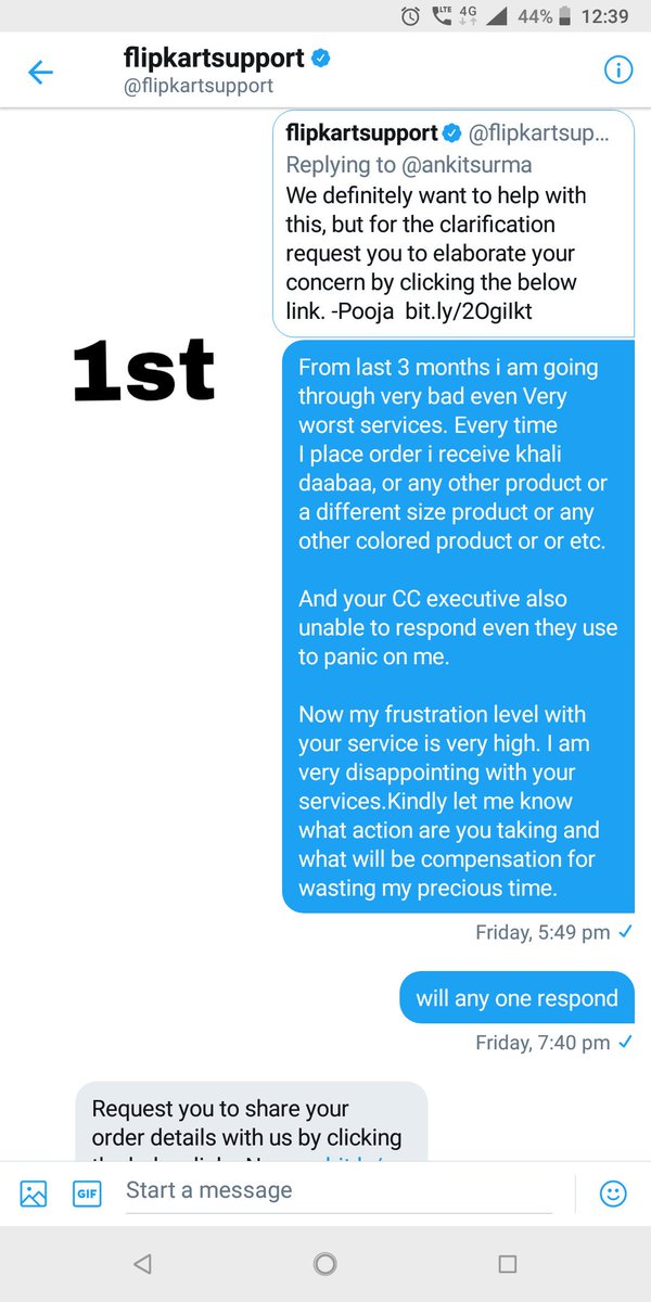 ankitsurma's tweet image. @Flipkart @flipkartsupport this is what the fucked service you guys are providing to coustemer #False_commitment #worst_Service #fake_products evn no product. U guys make me very disappointed. I think time to move. @amazon how is your service, can i switch ?