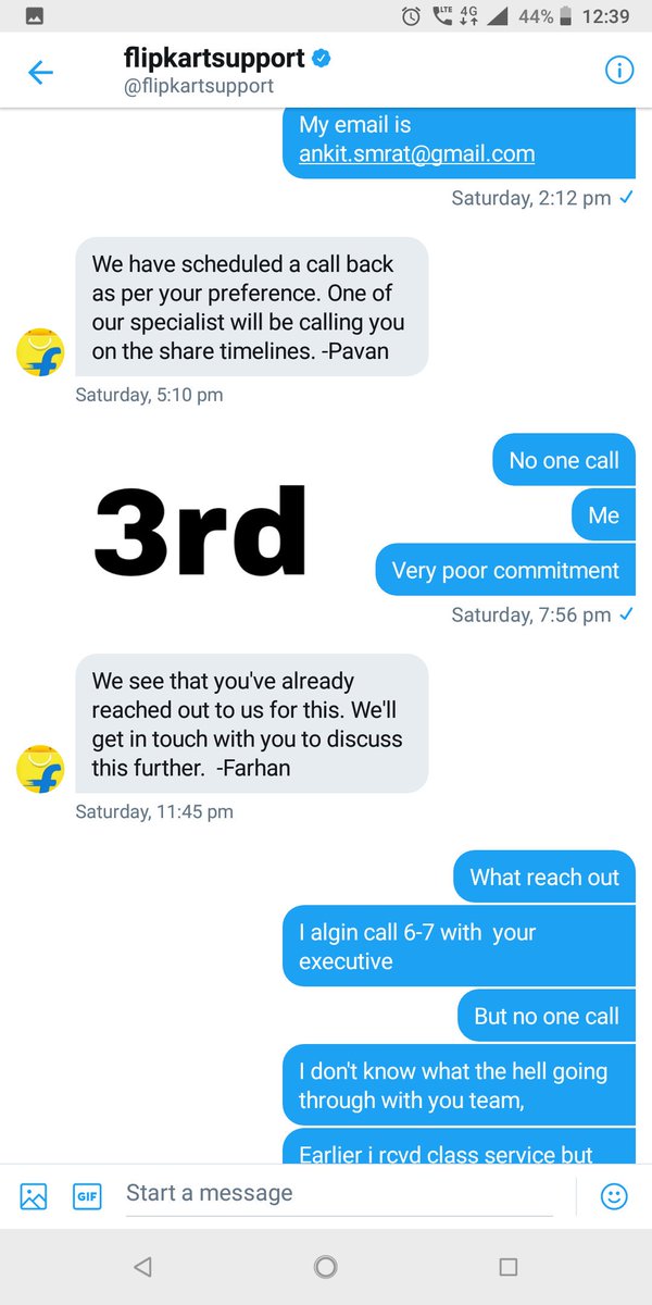 ankitsurma's tweet image. @Flipkart @flipkartsupport this is what the fucked service you guys are providing to coustemer #False_commitment #worst_Service #fake_products evn no product. U guys make me very disappointed. I think time to move. @amazon how is your service, can i switch ?