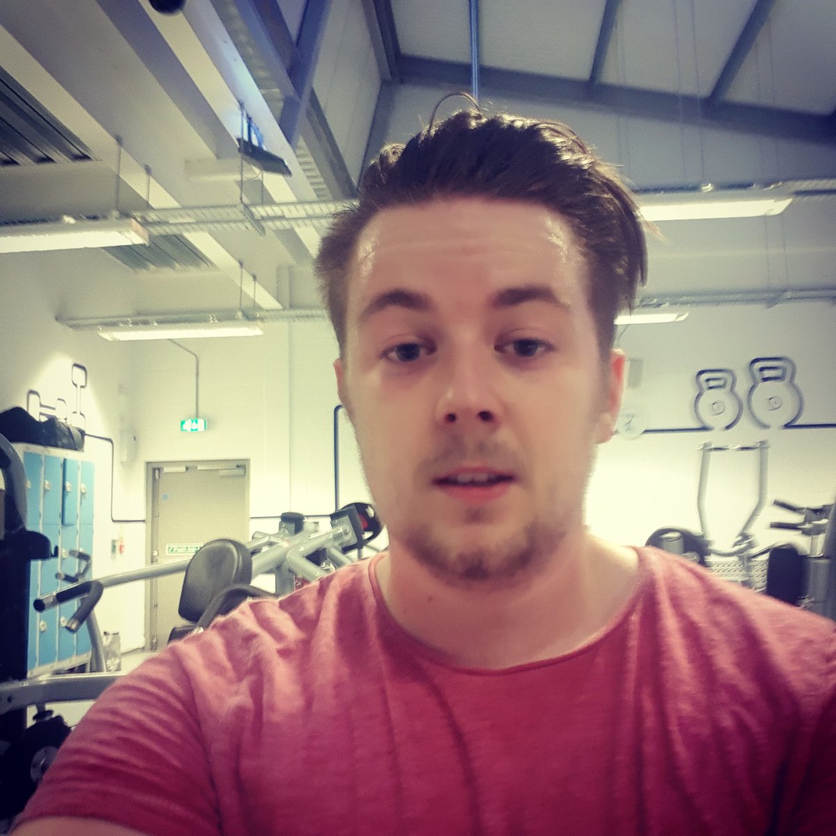 liamharries's tweet photo. First time back at the #gym since February ish time and I'm wrecked. Plan to #getFit for summer 2019 starts now. Just need to stop eating pork pies and ignore #bakeoff #gbbo #cake #missionGetFit https://t.co/hOq0JCLRRd