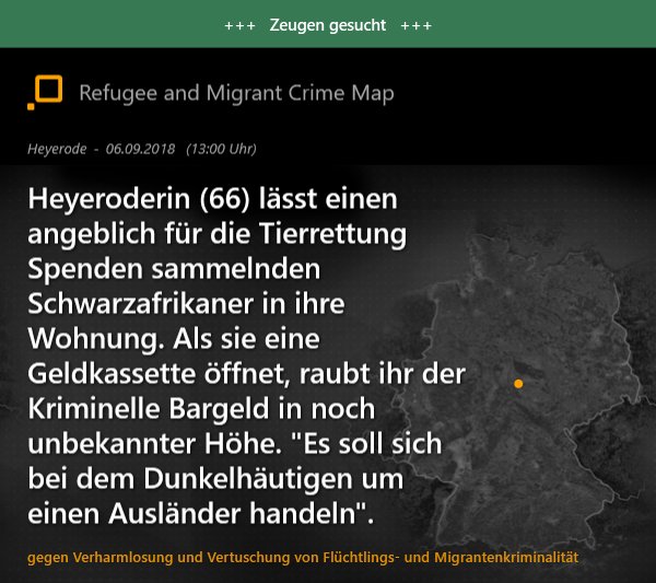 RefugeeCrimeMap's tweet photo. Flüchtlingskriminalität | #Heyerode #Blaulicht #Polizei #Schauhin #Kriminalität #Zeugen https://t.co/R04yO7Xq2M https://t.co/k3njCTRPts