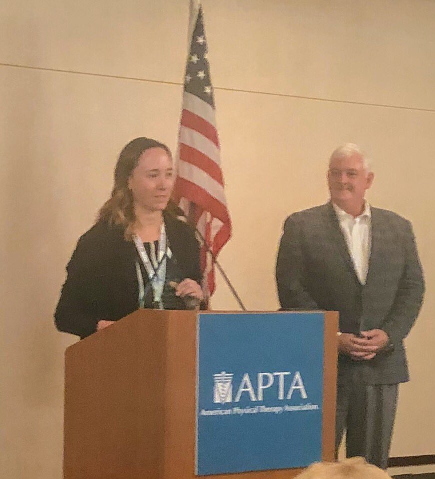 BenBoyleDPT's tweet photo. Congratulations to @PTWAtweets Emilie Jones on receiving APTA State Legislative Commitment Award.  Thank you for your contributions to Physical Therapy practice, leadership, and mentorship !!
#PTAdvocacy #GetPT1st #APTA https://t.co/sNzsxUEtaA