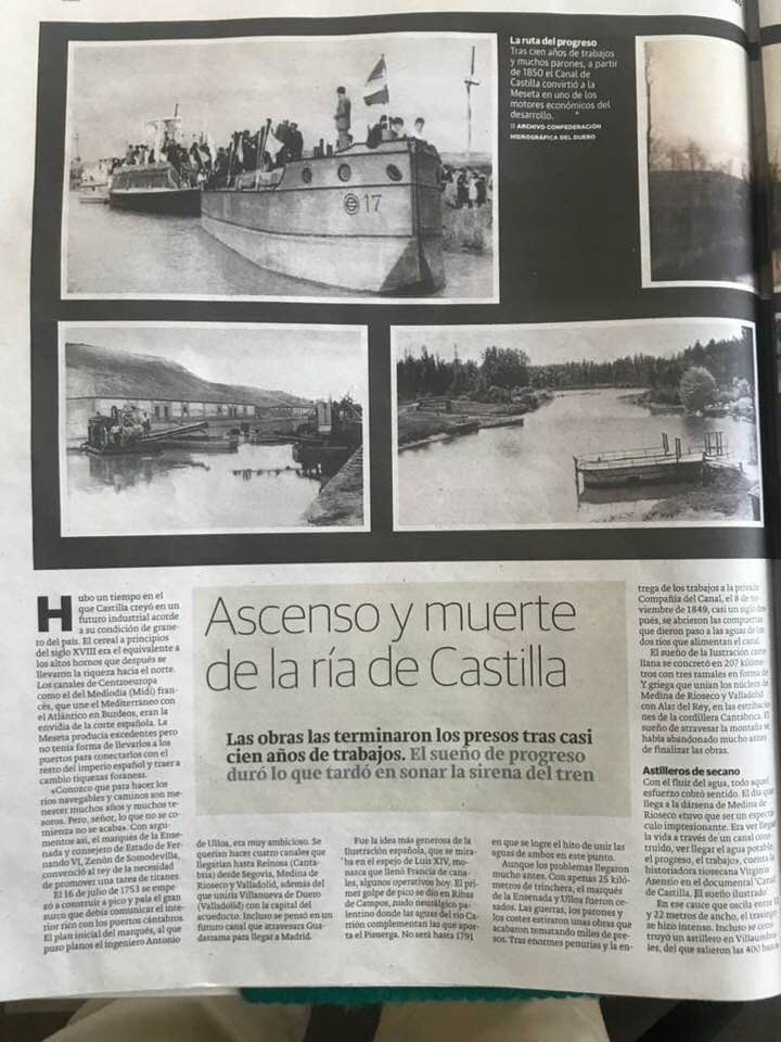 Muchas gracias por el reportaje del Canal de Castilla que hoy salió publicado en diferentes diarios regionales. Se adjunta también la credencial del Canalero