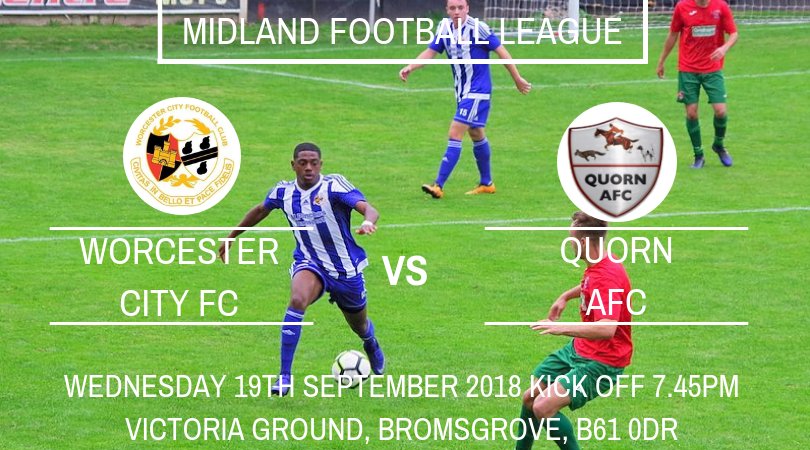 WorcesterCityFc's tweet photo. COMPETITION TIME! Win x2 tickets to our game against @QuornAFC on Wednesday night! Like, Retweet and make sure you're following @WorcesterCityFc to enter! Competition closes 1pm Tuesday! Good luck! https://t.co/3xvX4ckzMX
