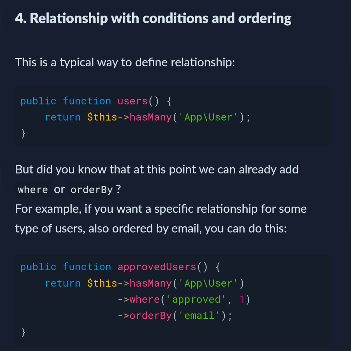 LaravelVueJs's tweet image. Laravel Eloquent Tips and Tricks.
 Did you know it !? 
#laravelvuejs #Laravel #Vuejs #Tricks #Tips
 @laravelnews