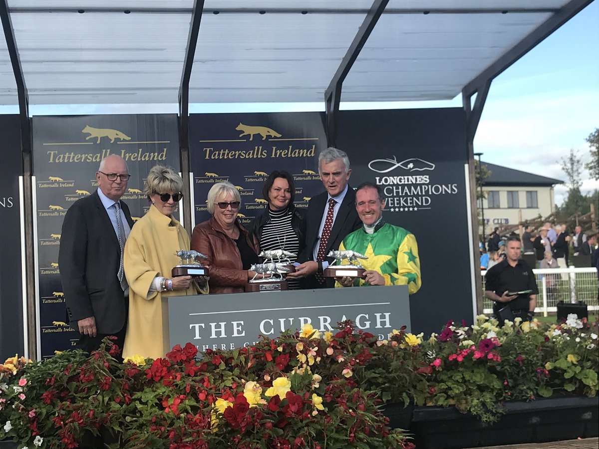 Fantastic win by the @Mick_Channon trained Barbill in the €300,000 Tattersalls Ireland Super Auction Sales Stakes for Mrs Susan Bunney under <a href="/johnegan1968/">John Egan</a> <a href="/curraghrace/">The Curragh Racecourse</a> @IrishChampsWknd Well done to everyone!
