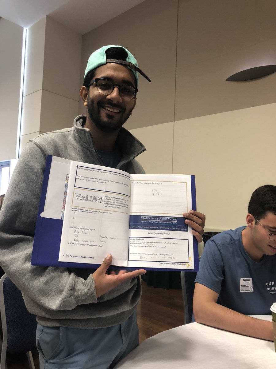 Brothers are having a great time today learning more about #OurPurpose18 attending the Our Purpose Leadership Seminar #GW_OPLS18