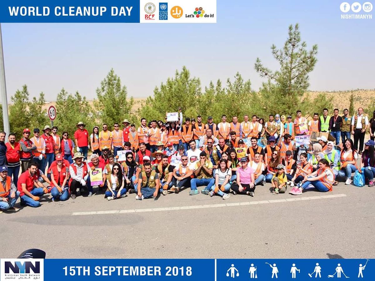 Azhin___'s tweet photo. I’m proud I was the project supervisor in Kurdistan and we #NYN were part  of the world’s biggest civic movement, let’s always stand for a cleaner world. Thnx to our members and partners.
#WorldCleanUp2018 
@undpiniraq  @BarzaniCF @YallaKurdi @iraqircs @letsdoitworld @NishtimanYN https://t.co/Z4VBDS6ZXt