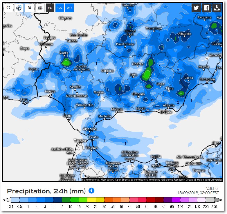 PRONÓSTICO SEMANAL DEL TIEMPO, #SEVILLA: Comienzo inestable, alta probabilidad de chubascos tormentosos (lunes). Más estable del martes noche en adelante. Ascenso progresivo de temperaturas ⛅⛈🌂🌤☀🔥🌡 [...]
👉 TODOS LOS DETALLES en eltiemposevilla.es/pronostico-sem…
#FelizSemana #DANA